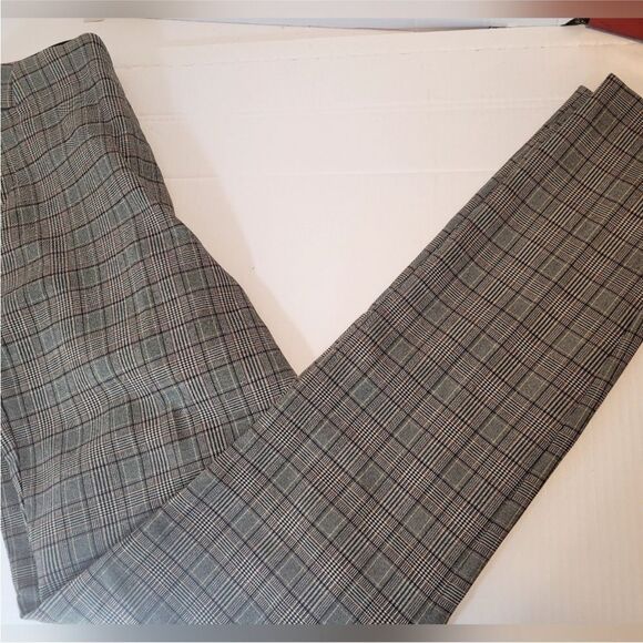 Ricki's Women's Plaid Ankle Pants - Gray and Red - Picture 3 of 5
